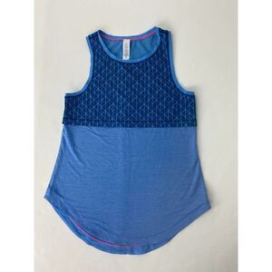 Ivivva Girls Tank Top Workout Shirt Blue Pink Lululemon  - Girls Size 14